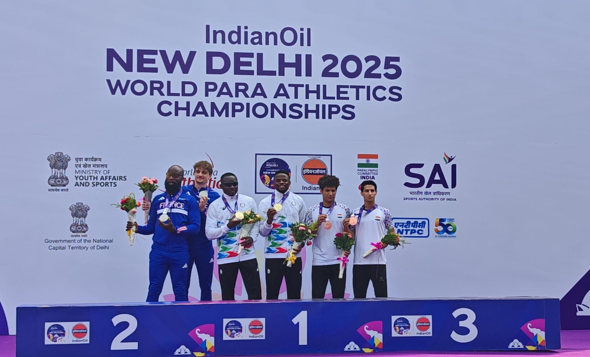 Image of gold, silver and bronze winners